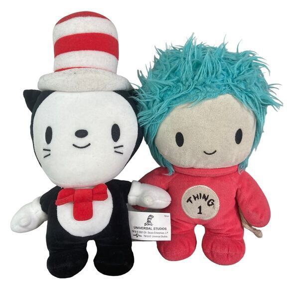 Universal Studios Dr. Seuss Cat in The Hat & Thing 1‎ Plush Dolls - Picture 1 of 12